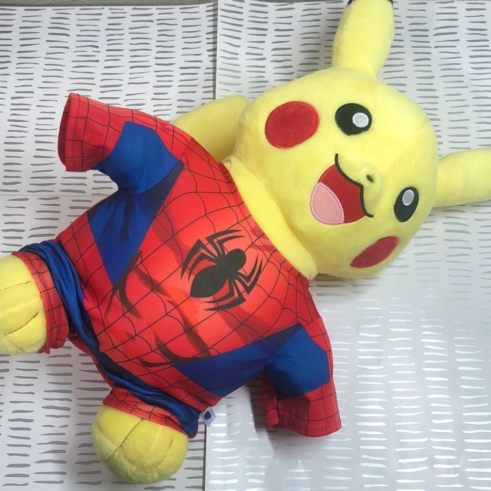 Pokémon plush medium size with Spider-Man costume